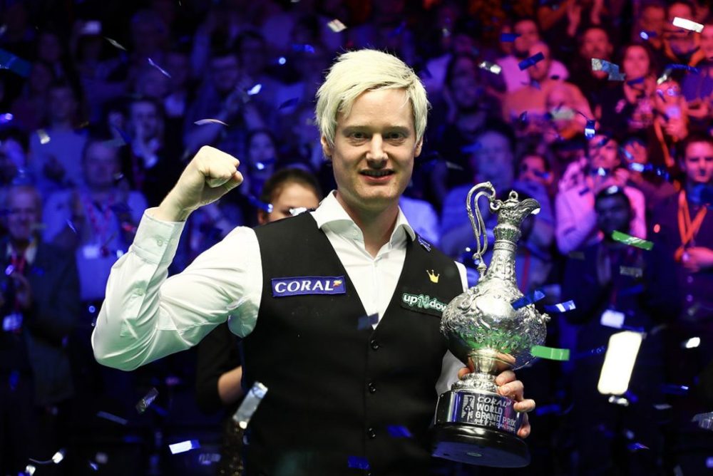 Neil Robertson, winner of the Coral World Grand Prix