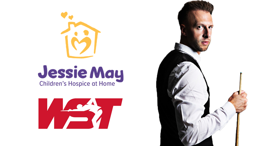 Jessie May World Snooker Tour Logos with Jessie May Ambassador, Judd Trump