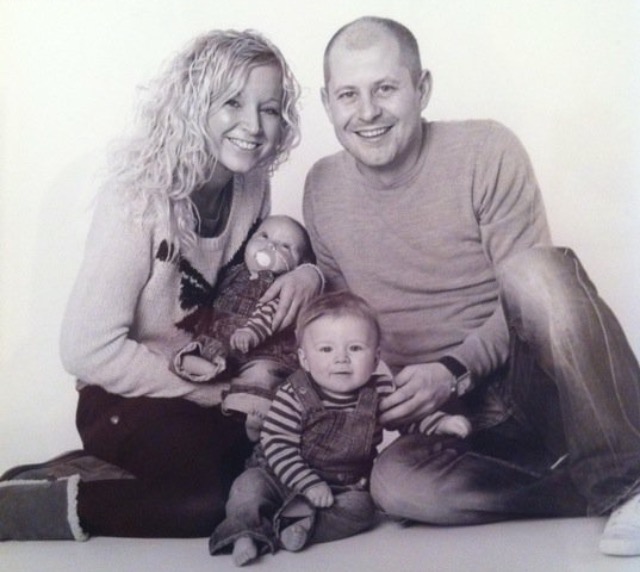 Theo, Mum, Dad and brother Ollie
